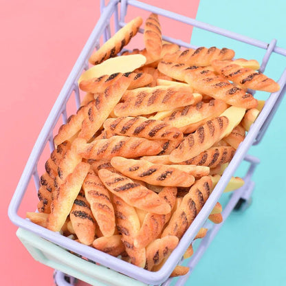 5pcs Dollhouse Mini Long Toast French Bread Resin 1:12 Miniature Food Play Hand Diy Doll Accessories Home Decor Crafts