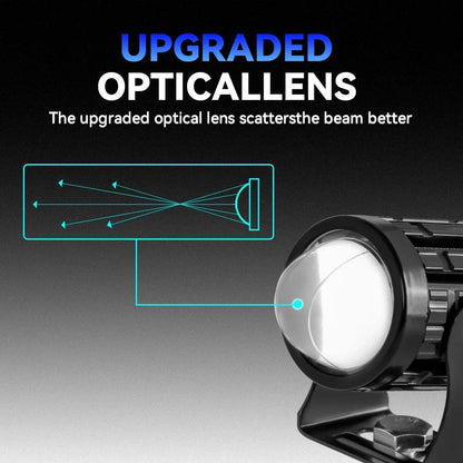 Farol LED Universal para Motocicleta Lente Projetora Duas Cores ATV Scooter Lâmpada de Condução Luz de Neblina Lâmpada Auxiliar Holofote Interruptor