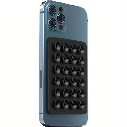 Tapete de Silicone com Sucção para Celular, Suporte de Parede Multifuncional com Ventosa, Quadrado Antiderrapante, Suporte de Celular de Lado Único, Adesivo Traseiro