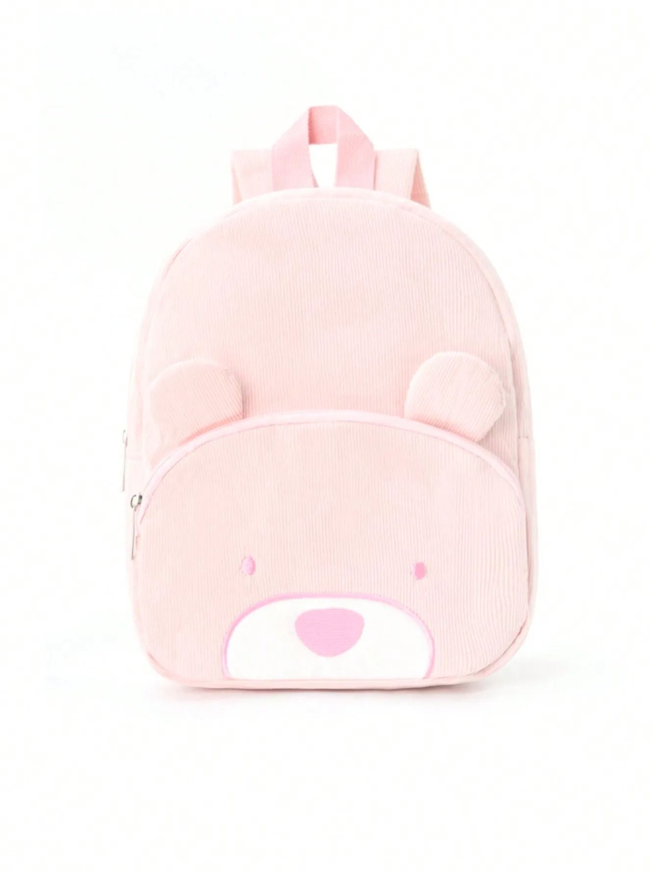 Cute Cartoon Bear Embroidered Corduroy Children's Backpack Suitable for Boys and Girls Kindergarten Elementary School Gifts