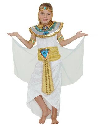 Egypt Nile Pharaoh Cleopatra Costume for Women Men Boys Girls Family Halloween New Year Party Fancy Dress