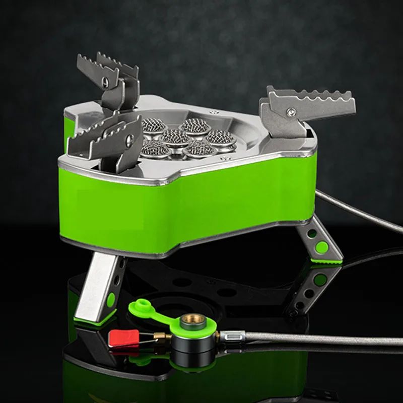 Fogão a Gás Portátil para Acampamento Durável Tipo Tanque, Fogão Elétrico de Sete Estrelas, Fogão de Gás Portátil para Acampamento, Tanque de Gás Butano para Camping, Acampamento ao Ar Livre, Fogão a Gás