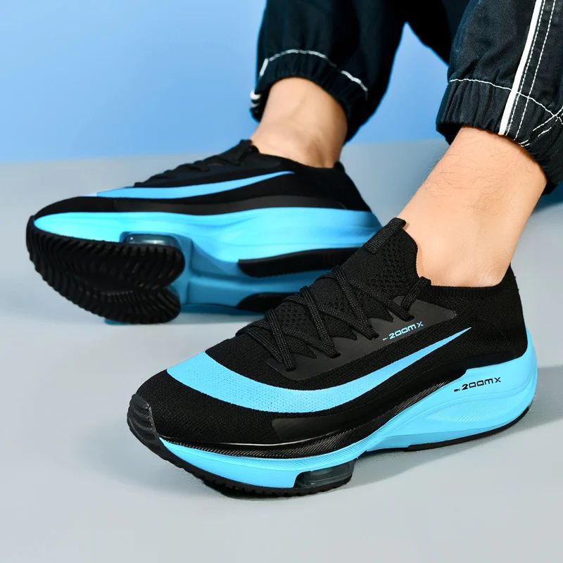 Men Running Shoes Jogging Sneakers Trainer Race Cushioning Outdoor Luxury shoes Mesh Off-road Shoes Breathable Couple Non-Slip