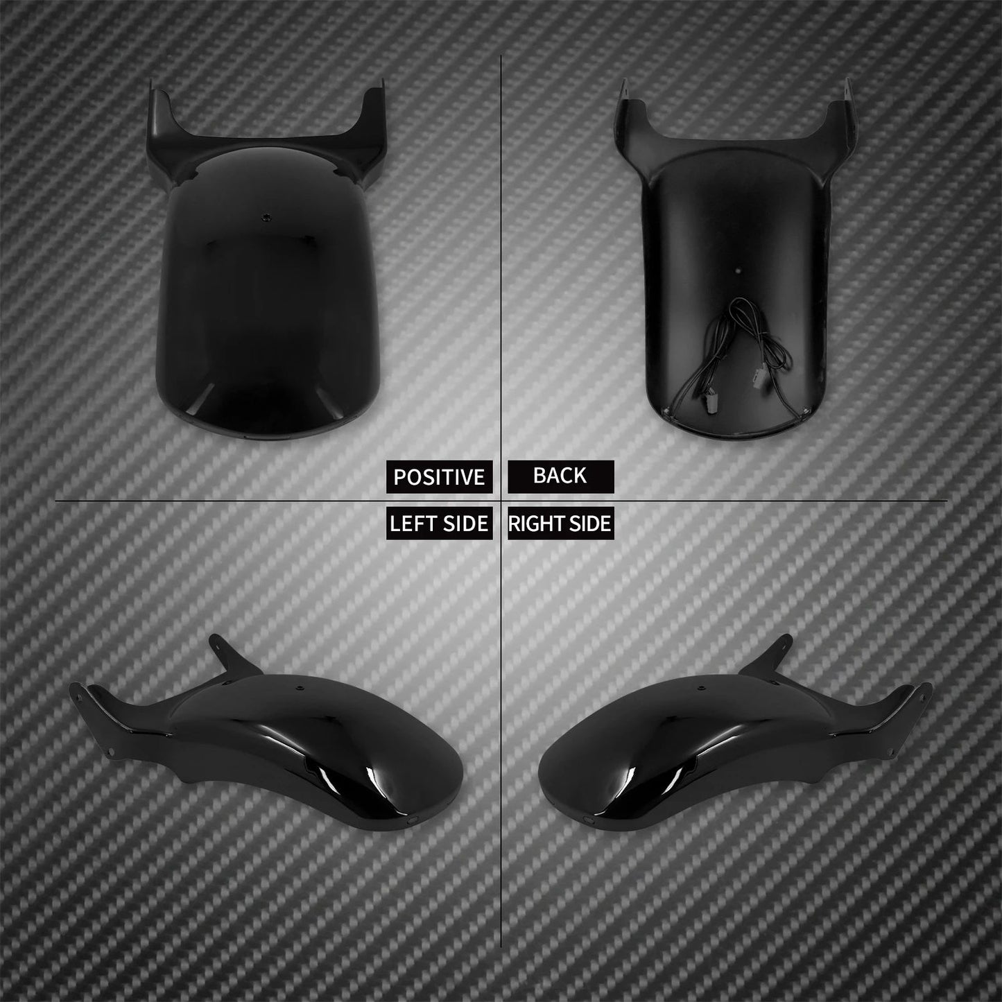 Rear Fender With LED Turn Signal Brake Light Motorcycle Mudguard Cover For Harley Softail Breakout FXBRS FXBR Rocker 2008-2017