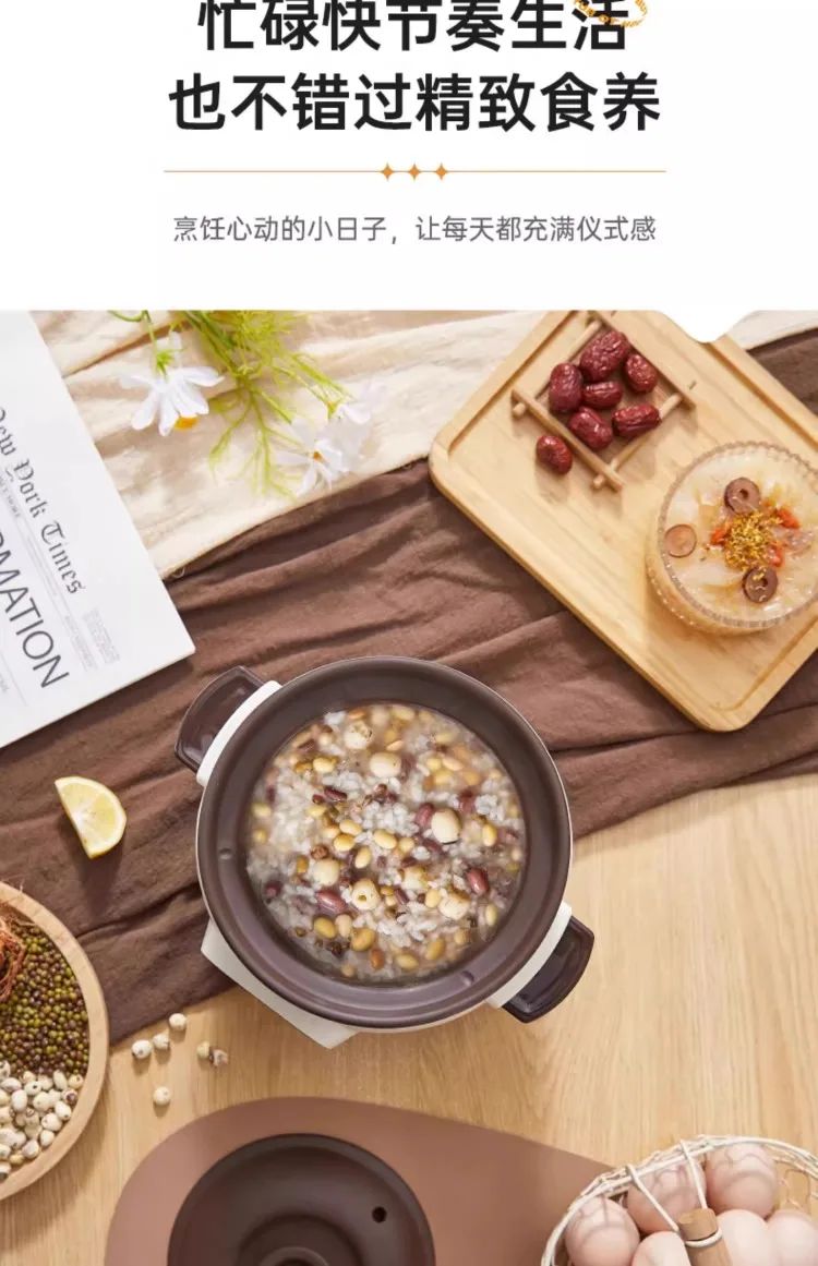 110V/220V Pure Ceramic Electric Slow Cooker Automatic Home Kitchen Appliance Taiwan Made USA Export