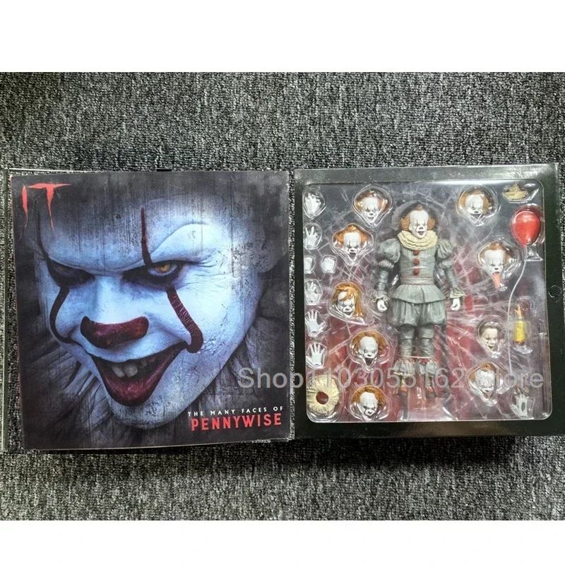 NEW NECA The Many Faces Of Pennywise Action Figure Change Face Pennywise Toys Collectible Model Birthday Gift