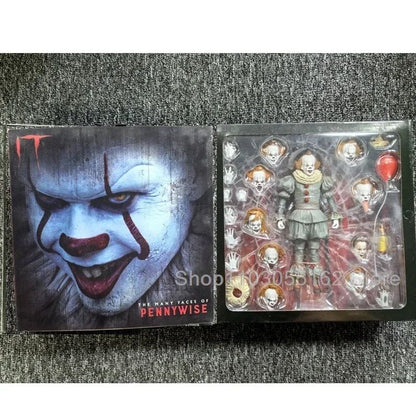 NEW NECA The Many Faces Of Pennywise Action Figure Change Face Pennywise Toys Collectible Model Birthday Gift