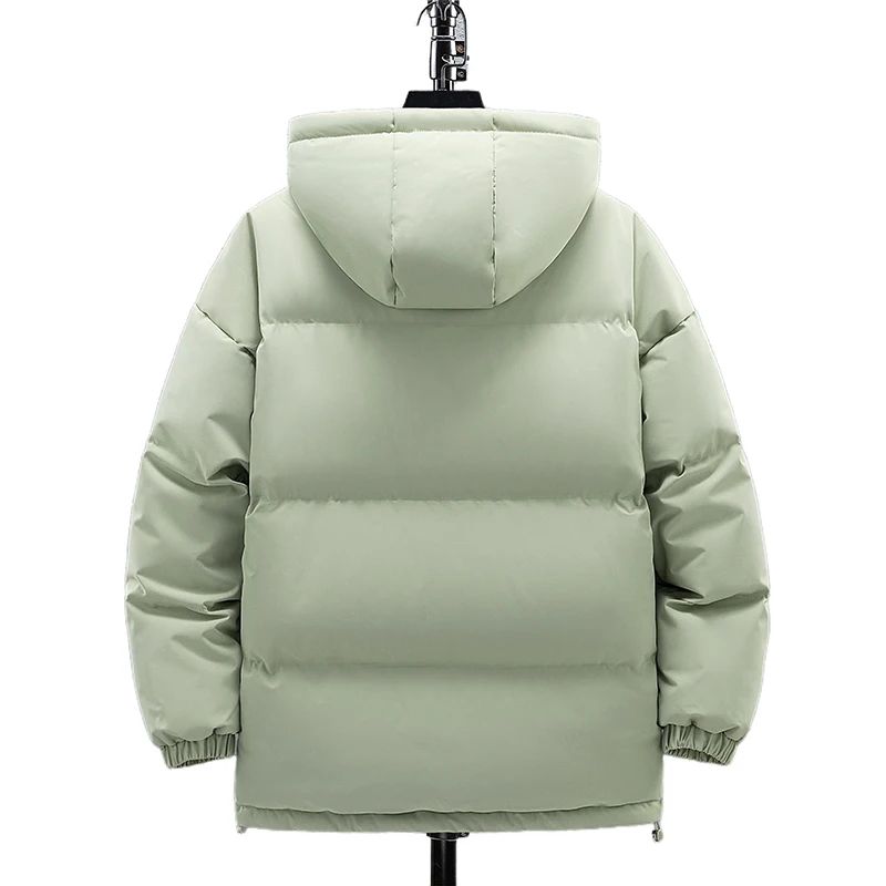 Jaqueta Curta de Pesca de Inverno da Moda, Gola Alta, Solta, Acolchoada com Algodão, Jaqueta Quente à Prova de Frio Tamanho Grande para Adolescentes