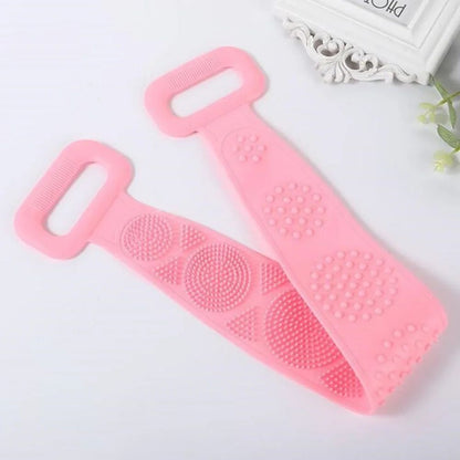 1 Esponja Corporal de Silicone, Escova Esfoliante Corporal, Toalha de Banho Esfoliante, Esfregão para as Costas, Esfoliação da Pele, Cinto de Massagem e Limpeza para Banho, Extensível