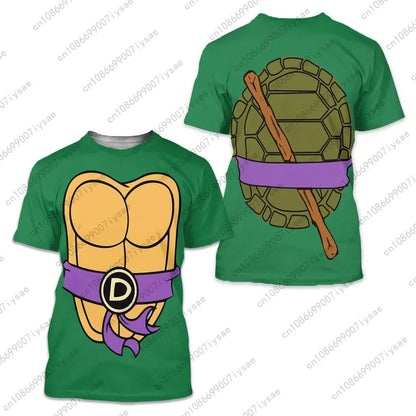 Ninja Turtles 3Dprint Sport Quick Dry Breathable Men T Shirt Harajuku Cosplay Party Adult Baby Parentchild Boy Girl Short Sleeve