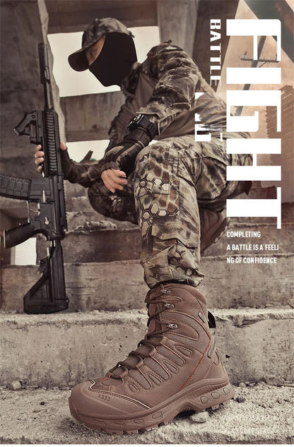 High Top Waterproof Men's Tactical Boots Hiking Shoes Large Size 47 Outdoor Sneakers Hiking Boots Non Slip Motorcycle Boots Men