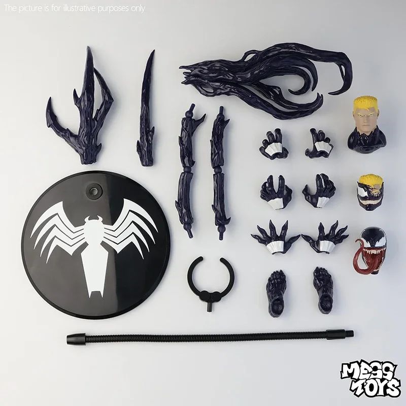 100% Original HOT Mess Toys Venom Lethal Protector Eddie Brock Black Spider-Man Action Figure Collectible Model Statue Toy Gift