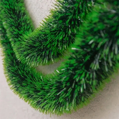Christmas Green Cane Ribbons Party Garland DIY Xmas Tree Ornaments Green Cane Ribbons Wreath Hanging Pendent Home Decoration