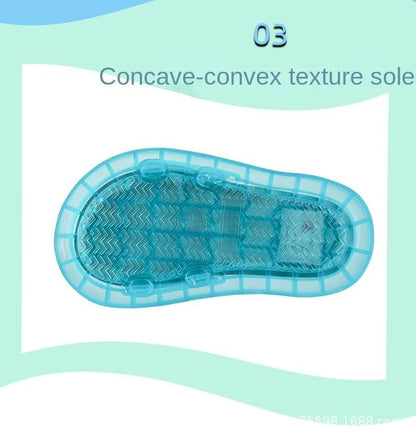 New Cute Luminous Kids Slippers Crystal Shoes Sparkling Lights Boys Girls Will Cartoon Glowing Cute Baby Cool Indoor Outdoor