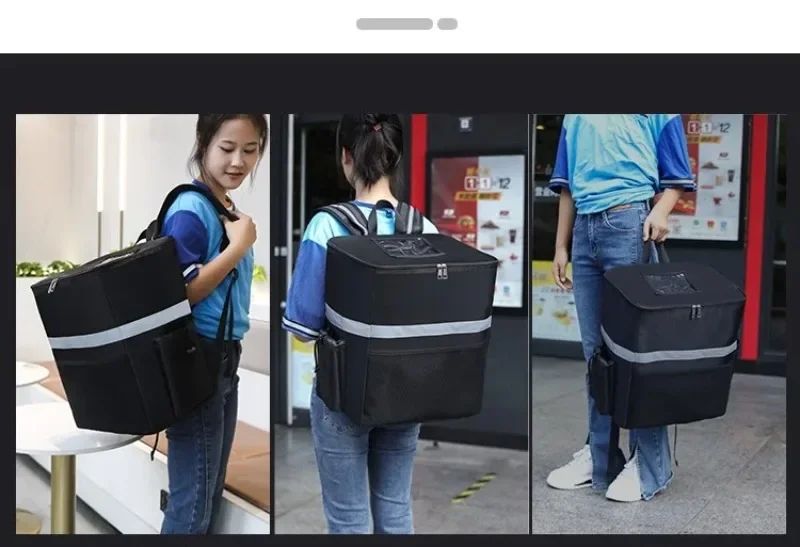 Large Capacity Thermal Bag Waterproof Insulated Picnic Lunch Container Outdoor Travel Camping Delivery Backpack Food Storage Bag