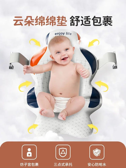 Baby bath baby lying bath folding large bath bucket home children shampoo supplies.