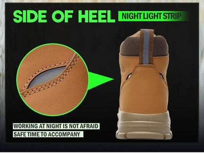 Botas de segurança masculinas à prova d'água, indestrutíveis, com biqueira de aço, anticorte, resistentes a perfurações, sapatos de segurança para motociclistas, Botas Para Hombre