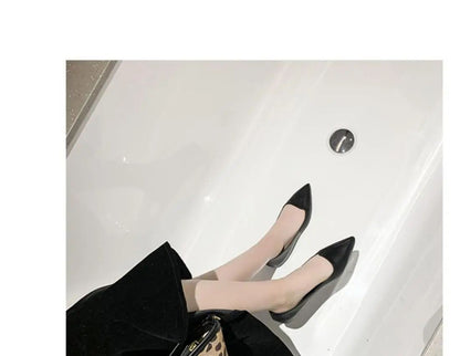 Simple Solid Coloured Women's Flats Classic Fashionable Style Pointed Toe Suitable for Business Office Comfortable To Wear
