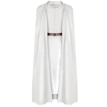 Movie Gandalf Cosplay Costume White Rings Robe Cape Men Fantasia Halloween Carnival Suit