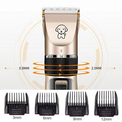 Máquina de Tosa para Cães e Gatos, Tosquiadeira para Animais de Estimação (Cães/Gatos/Coelhos), Aparador de Pelo, Barbeador, Conjunto Profissional Recarregável sem Fio