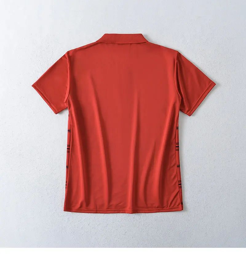 Men's Polo Shirt Button Up Polos Business Casual Lapel Short Sleeve T Shirt Summer Regular Fit Red Black Polo Stripe Shirts