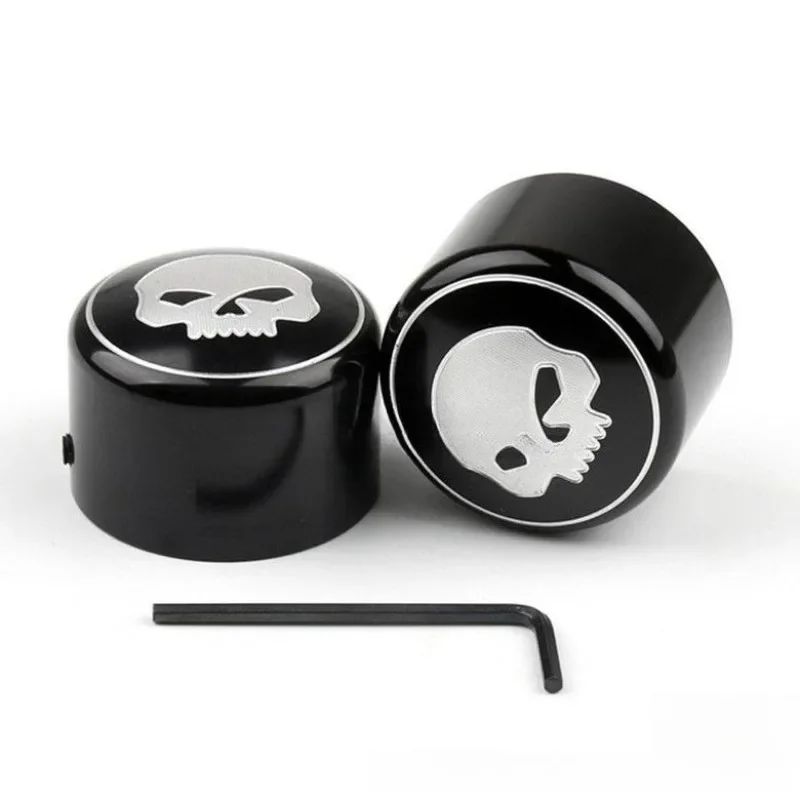 Acessórios para Moto Capa Eixo Dianteiro Caveira para Harley XL883/1200 X48 Dana Fat Boy Road King Great Glide Liga de Alumínio