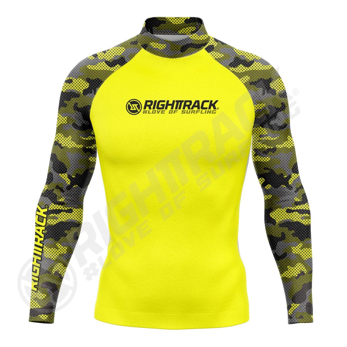 HotSale Men's Surfing Shirt CAMO Lycra Rashguard RIGHTTRACK Surf Sportswear Beach UV Protection Swimwear UPF50  Clothes