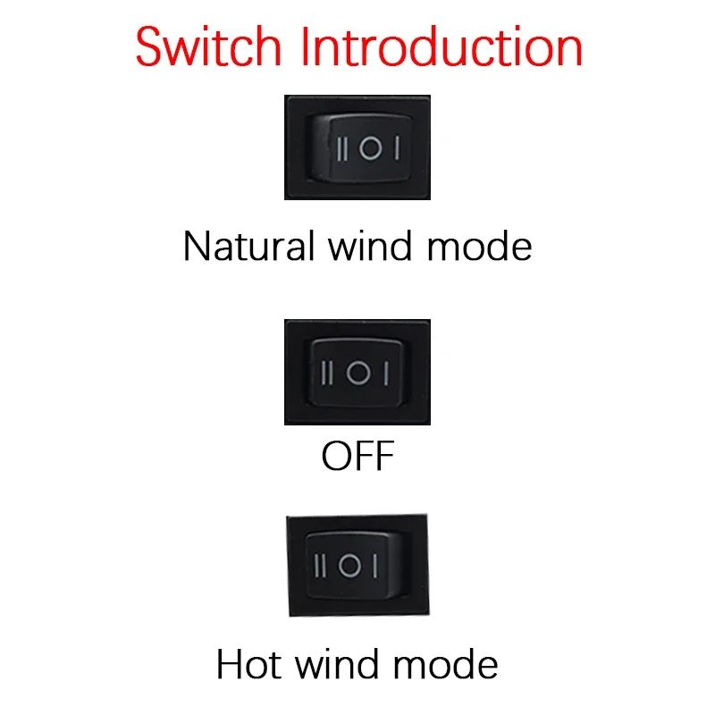 Portable Li-ion Battery Power Air Heater Blower Fan Heater Hot&Cold Wind Dual Mode for Makita for Bosch for DeWalt for Milwaukee