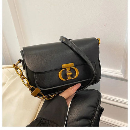 Elegant Leather Women's Satchel - Small Square Shoulder Bag, Fashion Crossbody & Underarm Handbag