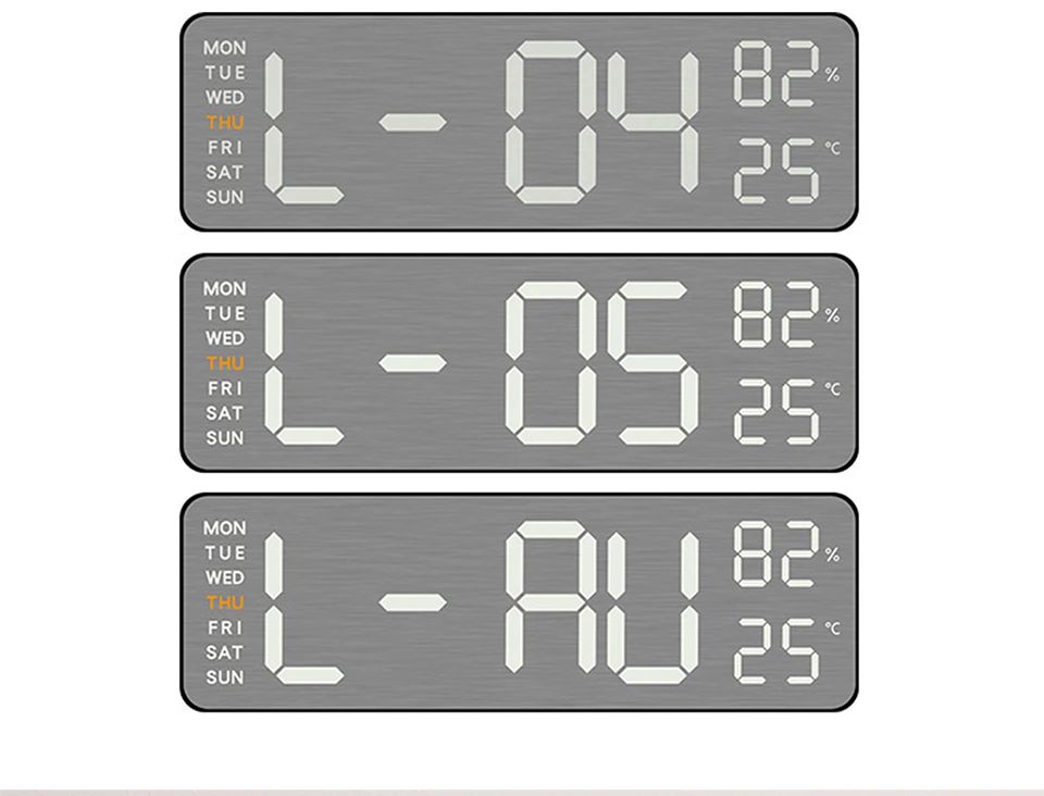 Mirror Brushed Finish Wall Clock Premium Feel Silent Wall Clock Table Alarm Clock Temp Display Bedroom Office Living Room Decor