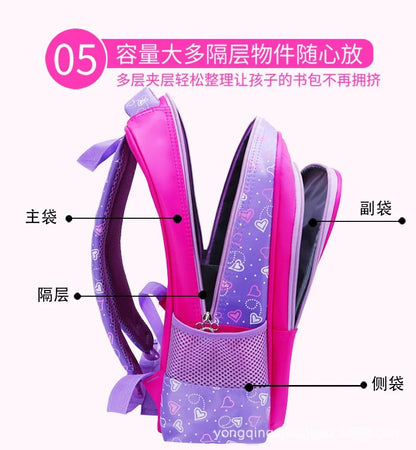 Disney princess Children cartoon primary bag for school reduction bag girl boy 1-3 grade Frozen Elsa bag for school kid backpack