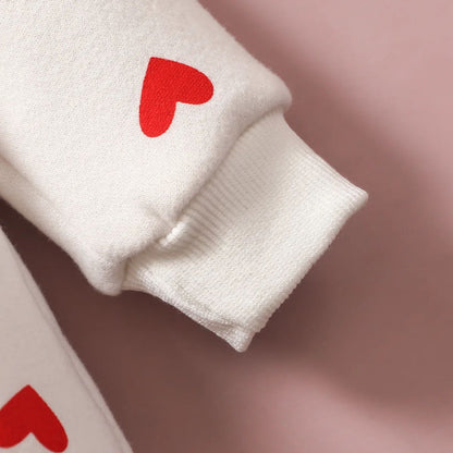 Newborn Baby Romper Love Printed Clothes Hooded Children Girl 0-1 Years Autumn Spring Infant Boy Jumpsuit Outfits 3 6 Months