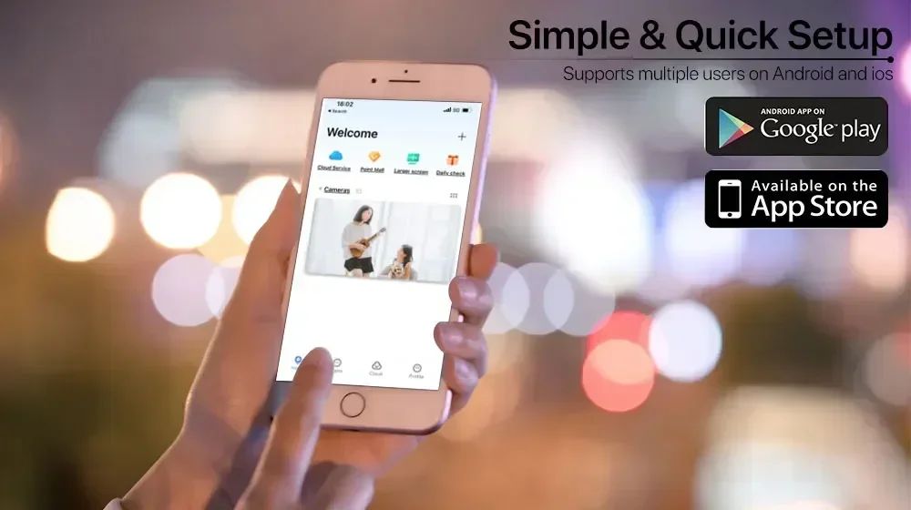 IPC360HOME 10X Zoom 4K 8MP Dual Lens WIFI PTZ 4MP Dual Screen Security Camera Outdoor Color Night Vision Surveillance Cameras