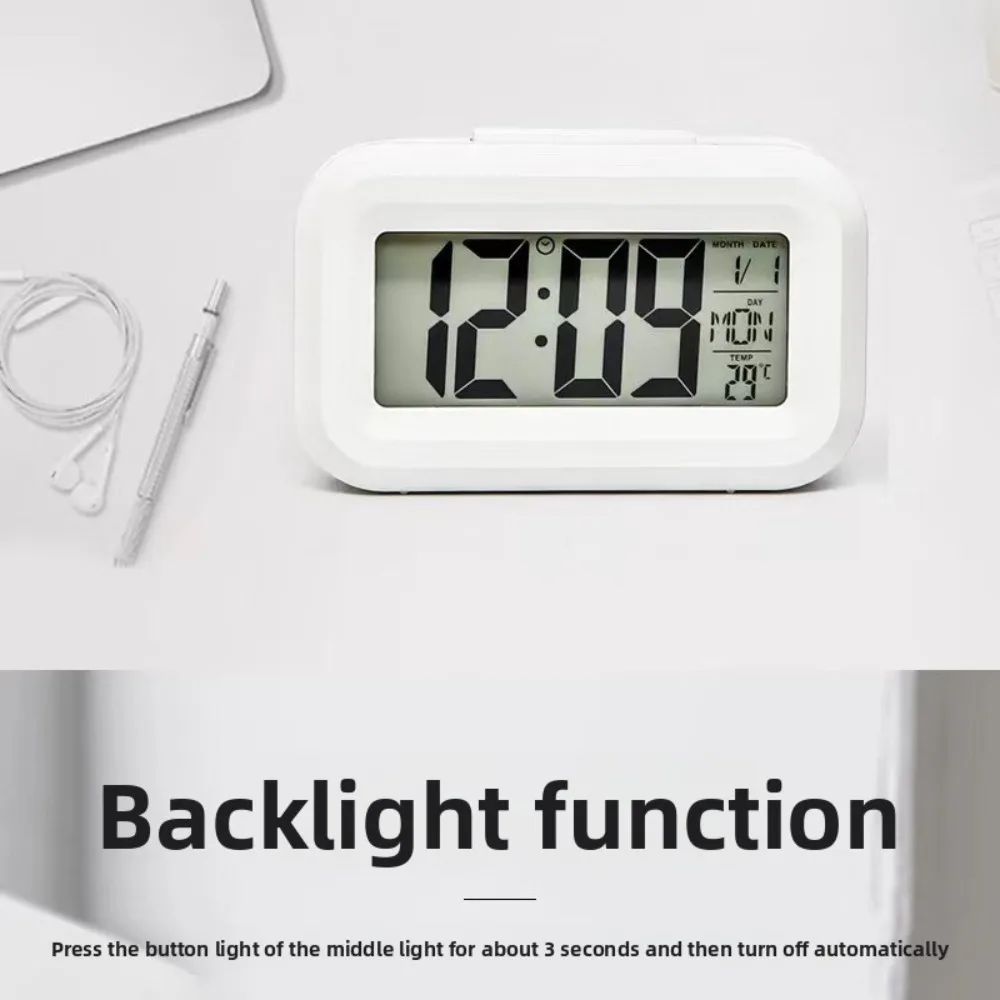 Digital Led Clock Household Bedside Battery Powered Multi-function Alarm Clock Desk Things for the Room Table Clocks Home Decor