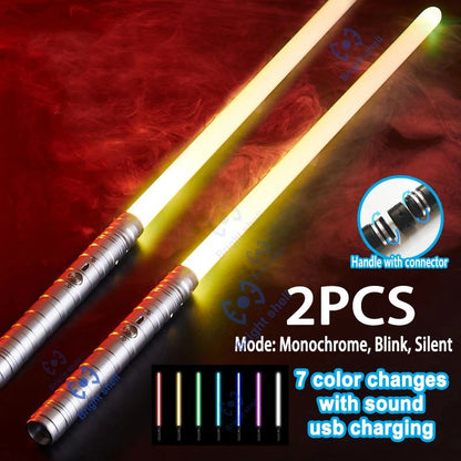 Metal Lightsaber Sword Toys RGB Light Saber 15Color Change Kids Soundfonts Force FX FOC Blaster Toys Jedi Sword Gift