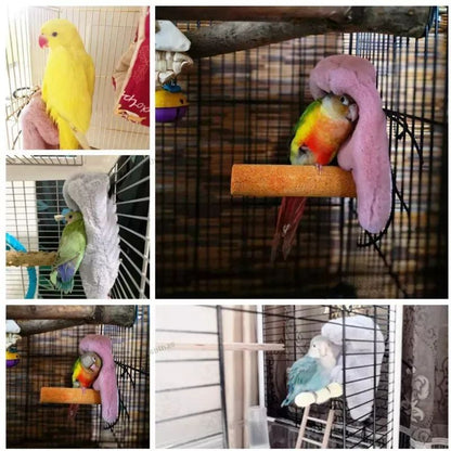 Rede de Pássaros de Pelúcia Macia, Inverno, À Prova de Vento, Gaiola de Pássaros, Cama Suspensa para Papagaios, Caverna de Periquitos, Tenda Esconderijo, Suprimentos para Pássaros de Estimação