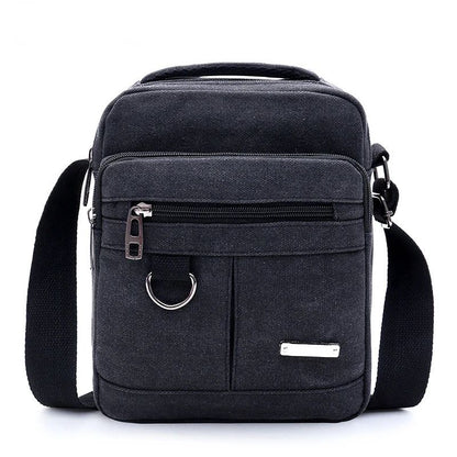 Canvas Shoulder Bag Men's New Korean Style Canvas Messenger Bag Outdoor Leisure Travel Portable Shoulder Bag Purse Handbag