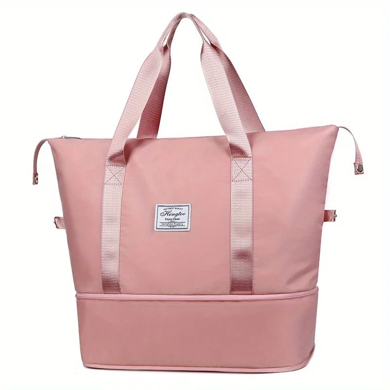 Large Capacity Women'S Duffle Bag, Nylon Gym & Travel Tote, Lightweight Luggage Handbag, Versatile Sports Bag, Casual Style