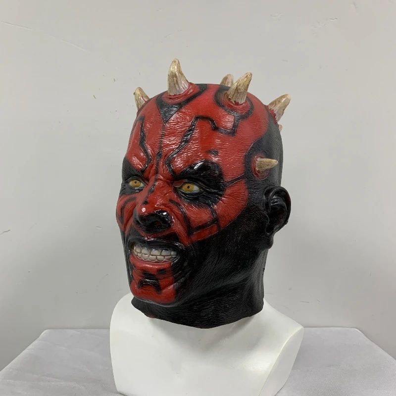 Jedi Knight Sidious Lightsaber Sith Alien Darth Maul Mask Halloween Mask Science Fiction Movie Props Darth Maul Cosplay Masques