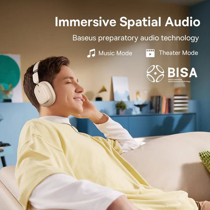Baseus Bowie H1i Wireless Headphones Bluetooth 5.3 Active Noise Cancellation Headsets Overhead Hi-res Spatial Audio Headphone