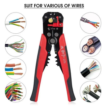 Alicate Crimpador Cortador de Cabo Desencapador de Fios Automático Ajustável Multifuncional Alicate de Crimpagem de Terminais Ferramenta Manual