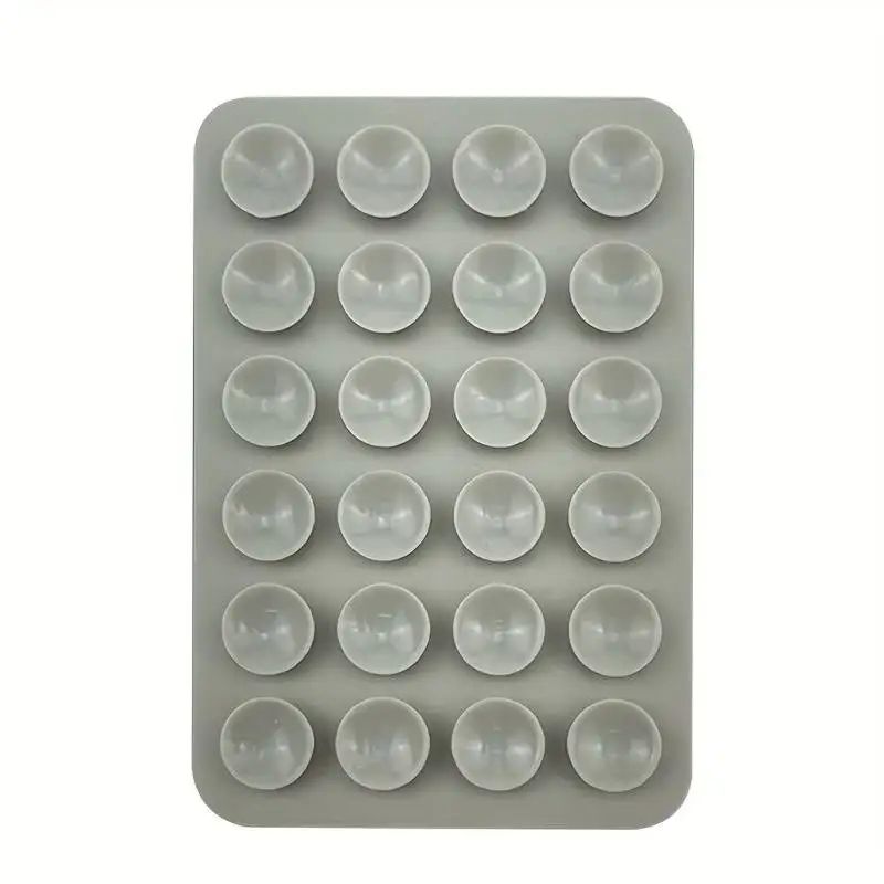 Tapete de Silicone com Sucção para Celular, Suporte de Parede Multifuncional com Ventosa, Quadrado Antiderrapante, Suporte de Celular de Lado Único, Adesivo Traseiro