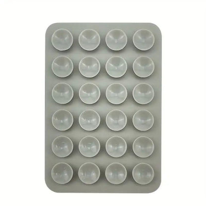 Tapete de Silicone com Sucção para Celular, Suporte de Parede Multifuncional com Ventosa, Quadrado Antiderrapante, Suporte de Celular de Lado Único, Adesivo Traseiro
