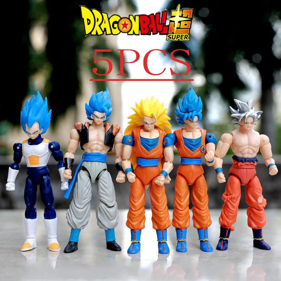 3 estilos Dragon Ball Z Goku Vegeta SHF Super Saiyan Anime Boneco Articulado Boneco Transformável Modelo Colecionável Brinquedo Presente