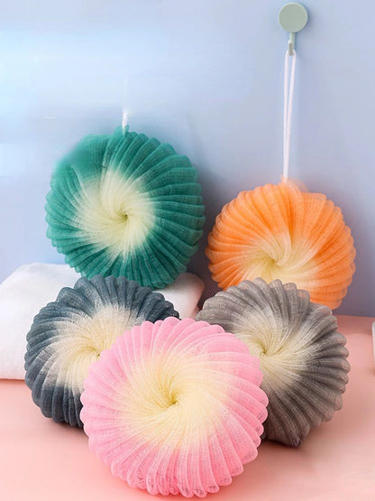 1pc Shower Mesh Foaming Sponge Balls Soft Body Scrub Exfoliating Skin Back Brush Cleaner for Bath Bubble Ball Bath Accessories