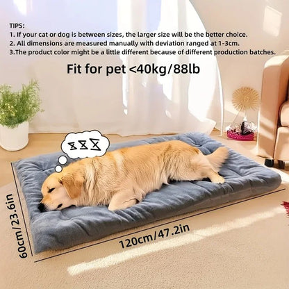 120cm Cama de Sofá para Cachorro Quente Inverno Cama para Cães e Gatos Casa de Dormir Casinha Tapete Gato Filhote Colchão Almofada para Casa de Animais para Cães Grandes