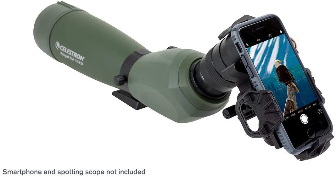 Adaptador universal para smartphone Celestron NexYZ de 3 eixos adequado para telescópios astronômicos, binóculos, microscópios e miras.
