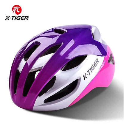 X-TIGER Bicycle Helmet Man Women Breathable Ultra-light One-piece Molding Helmets Shockproof Adjustable MTB Road Cycling Helmets