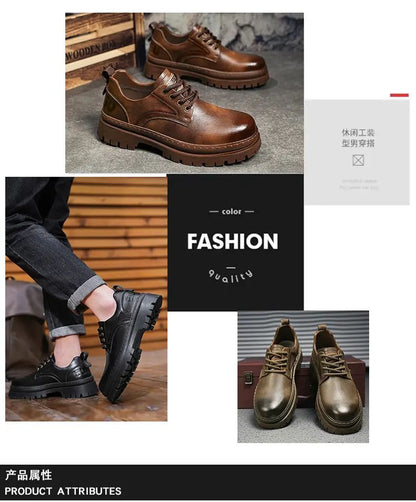 [ENLEN & BENNA] High-quality autumn and winter series men's shoes British fashion low-top men's leather shoes