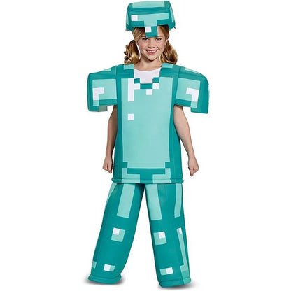 Game My World Role Play Holiday Party Pixel Costume Toy Mc Boys Girls Set Diamond  Christmas Gift Stage Costume